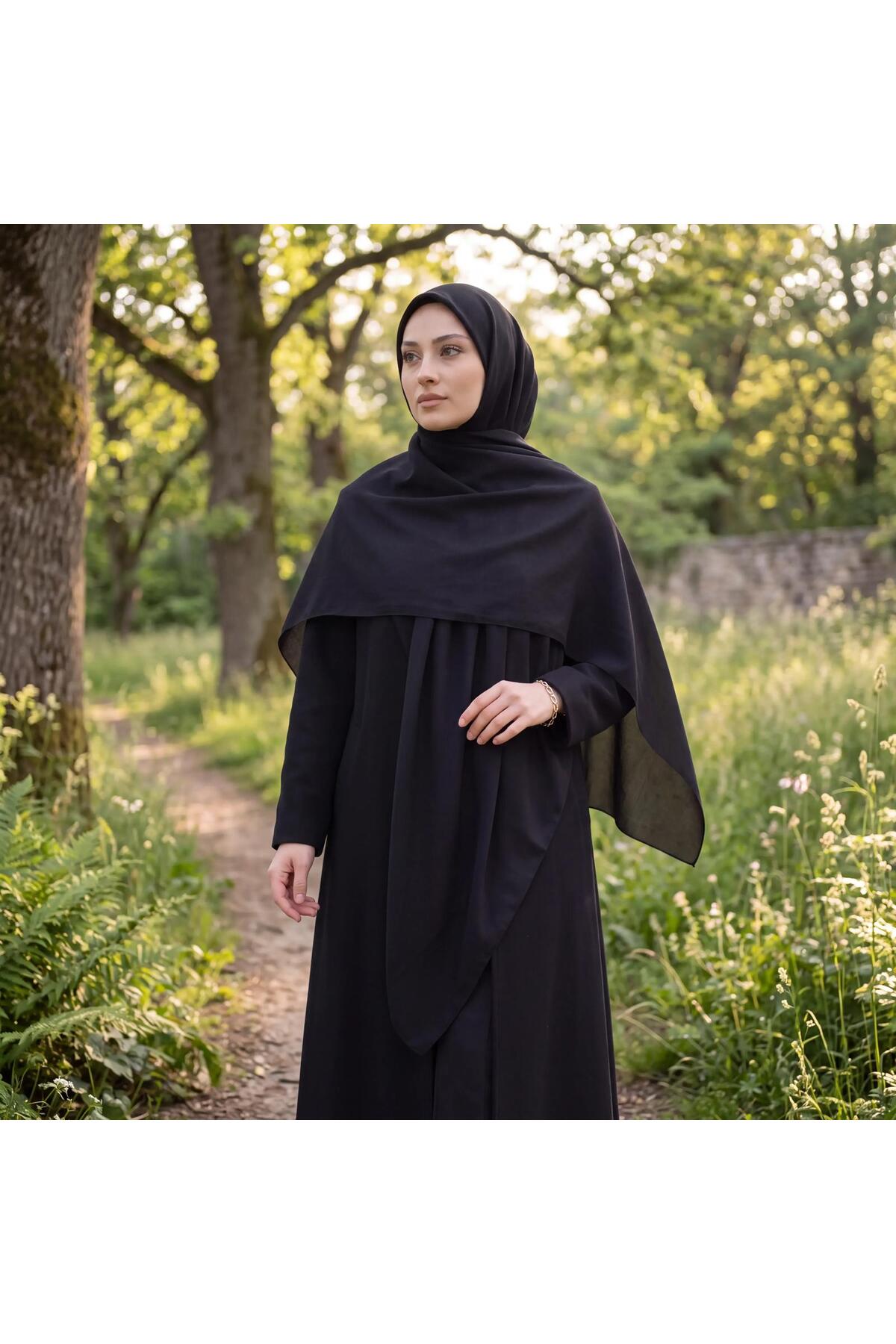 Vera Düz Eşarp - Siyah — görsel 2