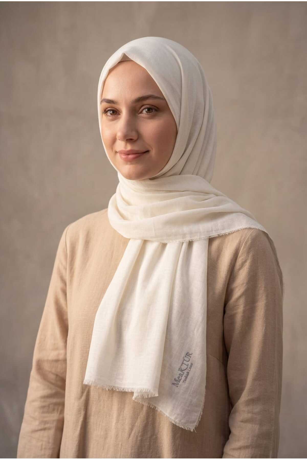Vera Çiçekli Eşarp - Crem