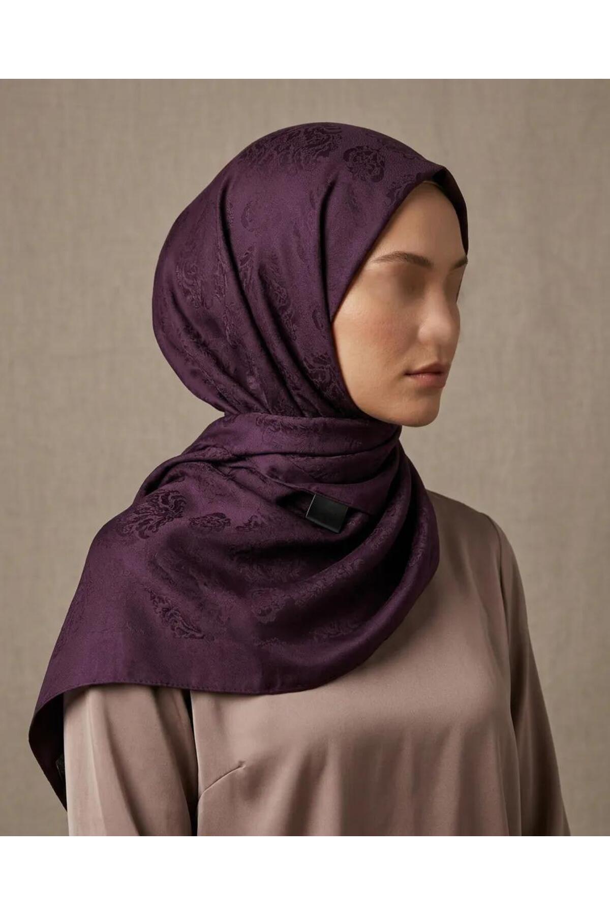 Vera Jakarlı Şal 70 x 185 - Mor