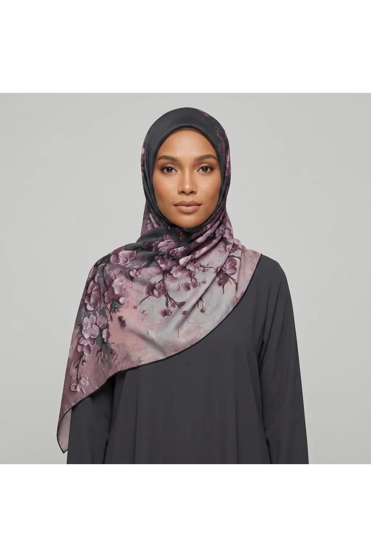 Vera Otantik Desenli Eşarp - Pembe Baskılı